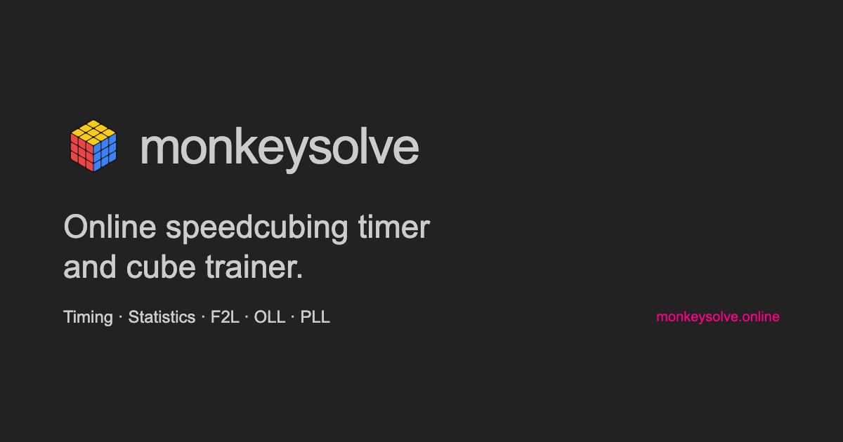 made a cubing timer inspired on monkeytype